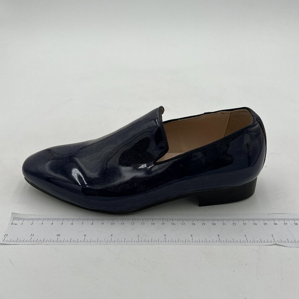 FSJ Trendy Loafers Shoes Round Toe Low Heel Comfort Slip On Unisex Dress Smoking